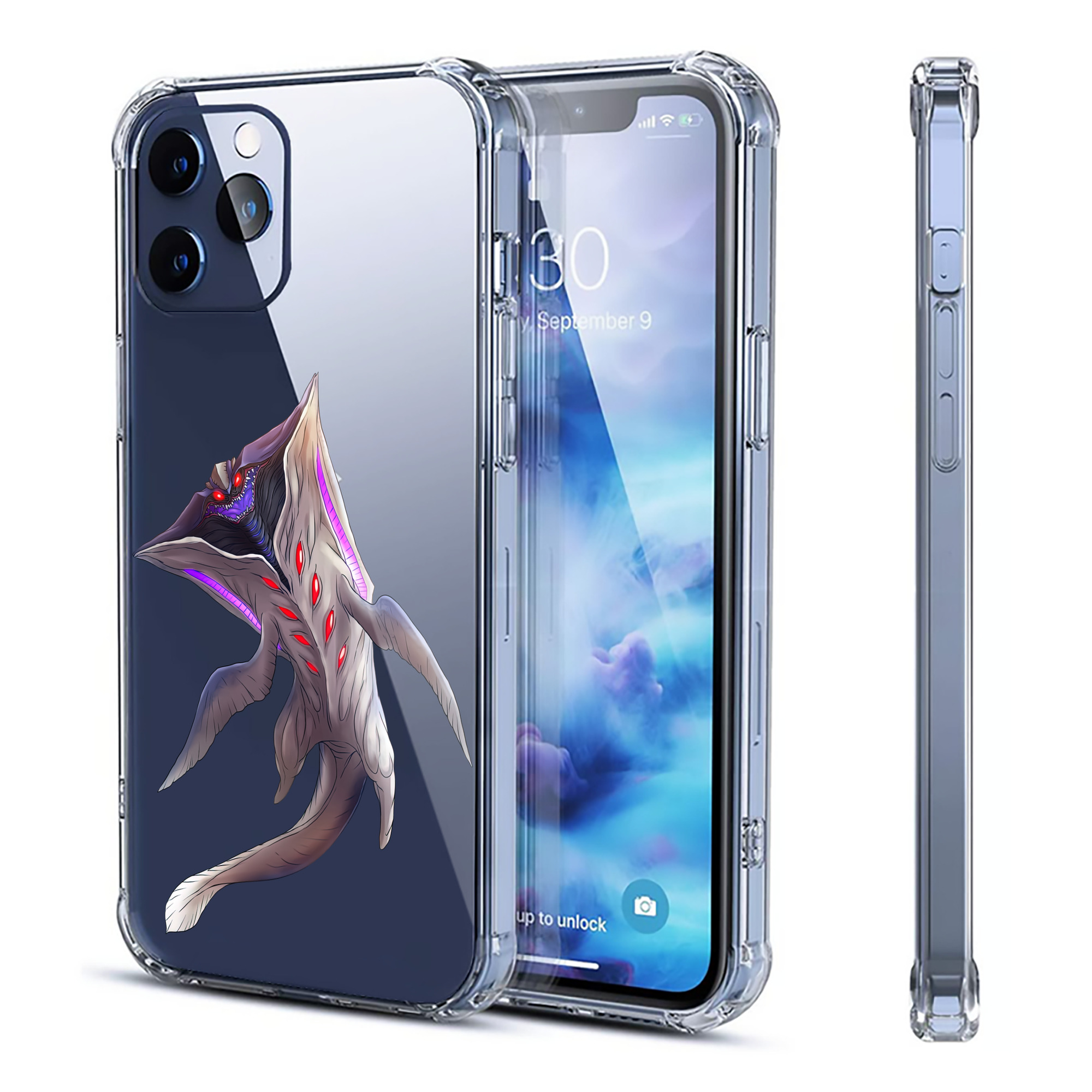 （画像用） ウルトラマン Ultraman 【iPhone 12シリーズ対応】透明スマホケース（クリアソフトケース）